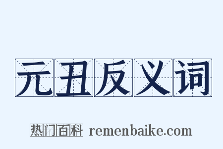 元丑反义词是什么意思的图片